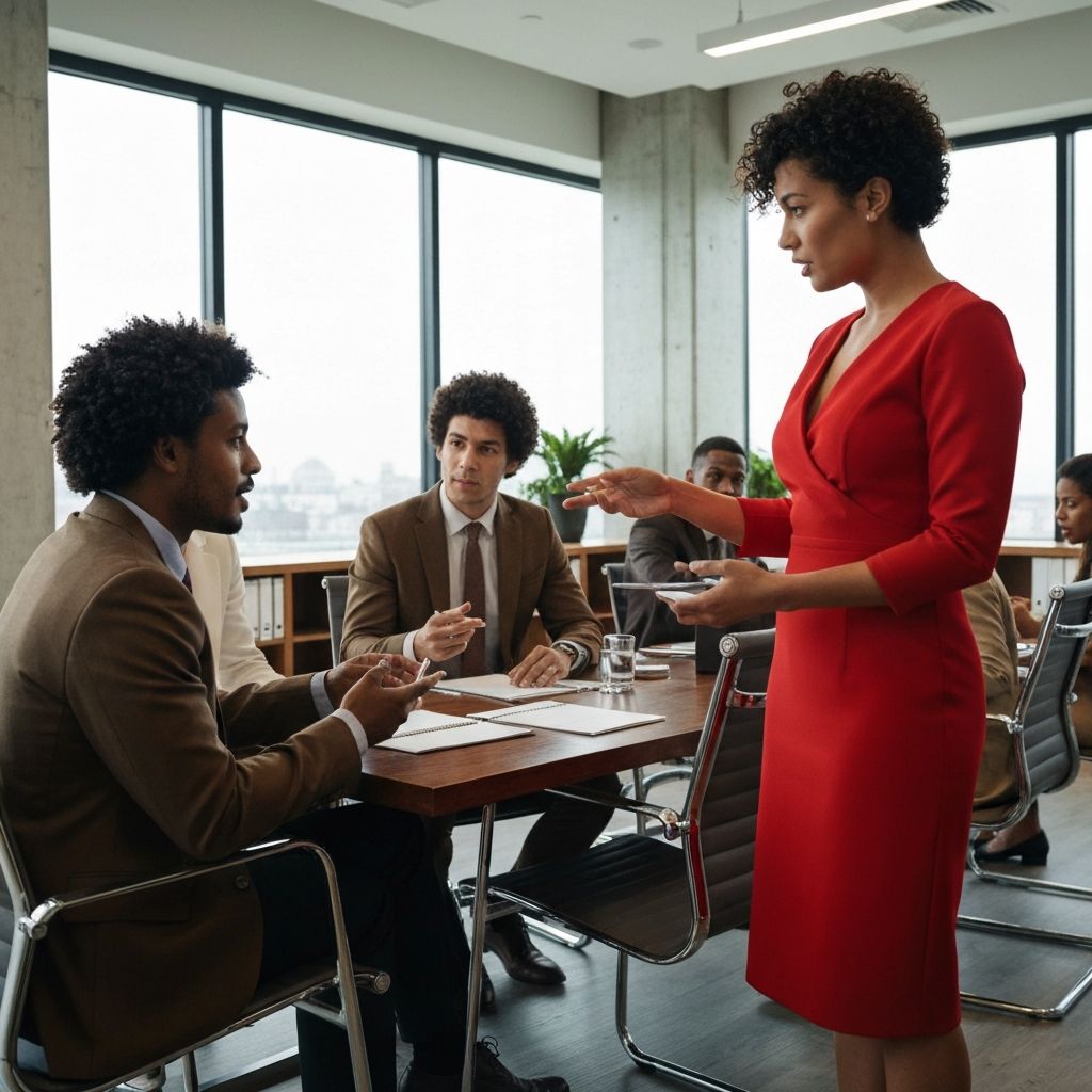 Professional team discussion